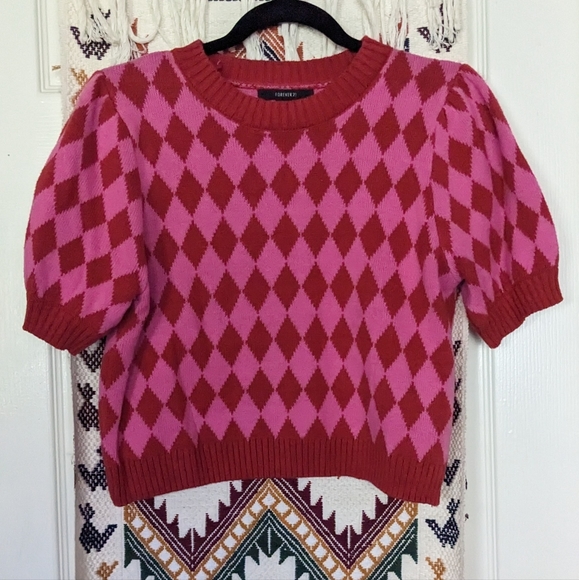 Pink Checkered Top - Picture 3 of 3